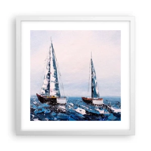 Plakat i hvid ramme - Vindens broderskab - 40x40 cm