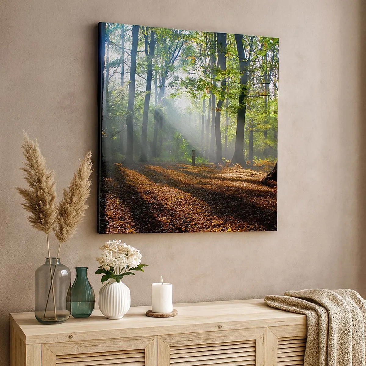 Lærredstryk - Billede på lærred - Lys og skygger - 30x30 cm