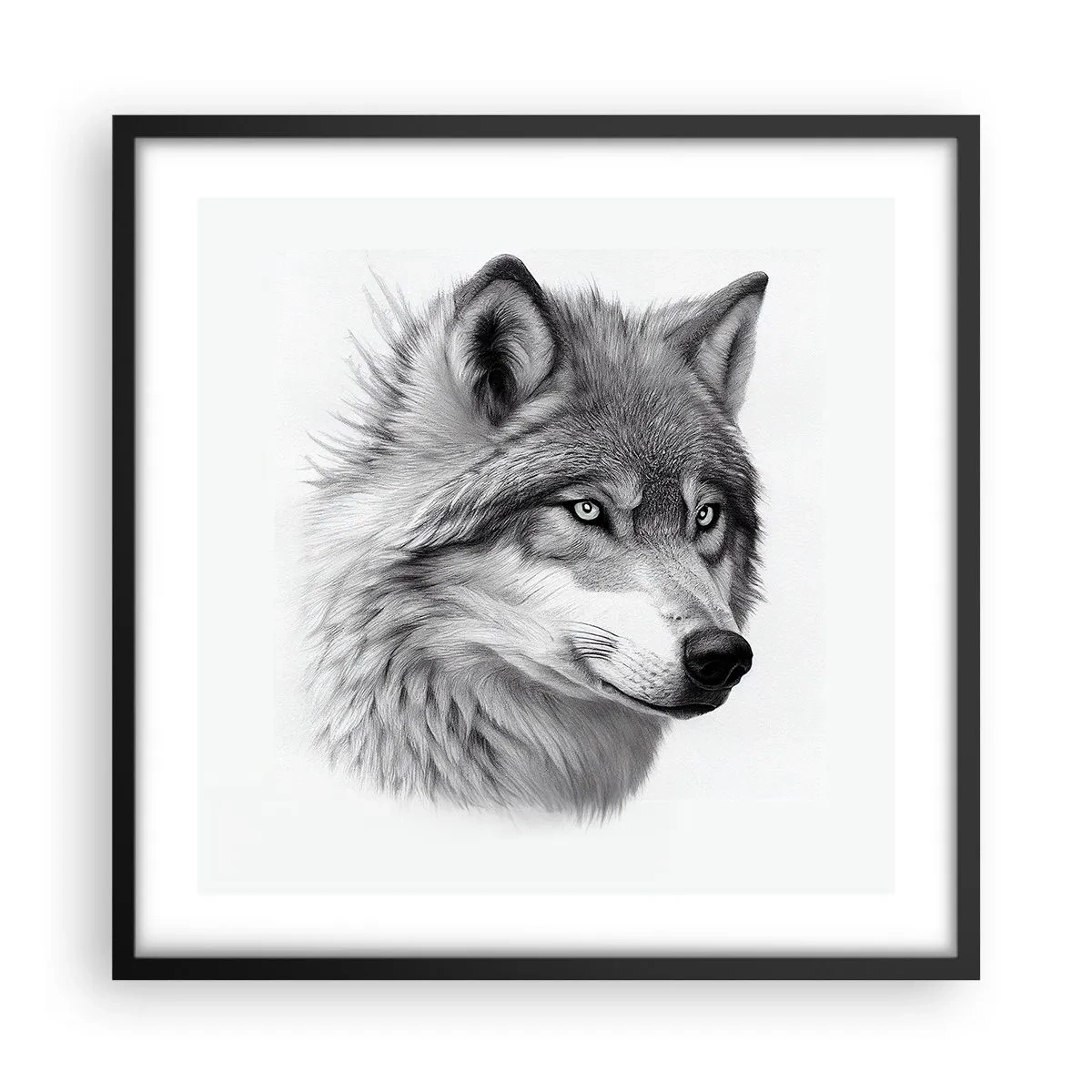 Plakat i sort ramme - Alpha - uden tvivl - 50x50 cm