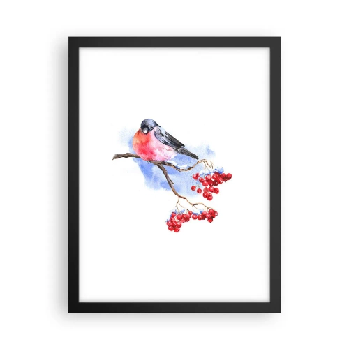 Plakat i sort ramme - Vinter i farver - 30x40 cm