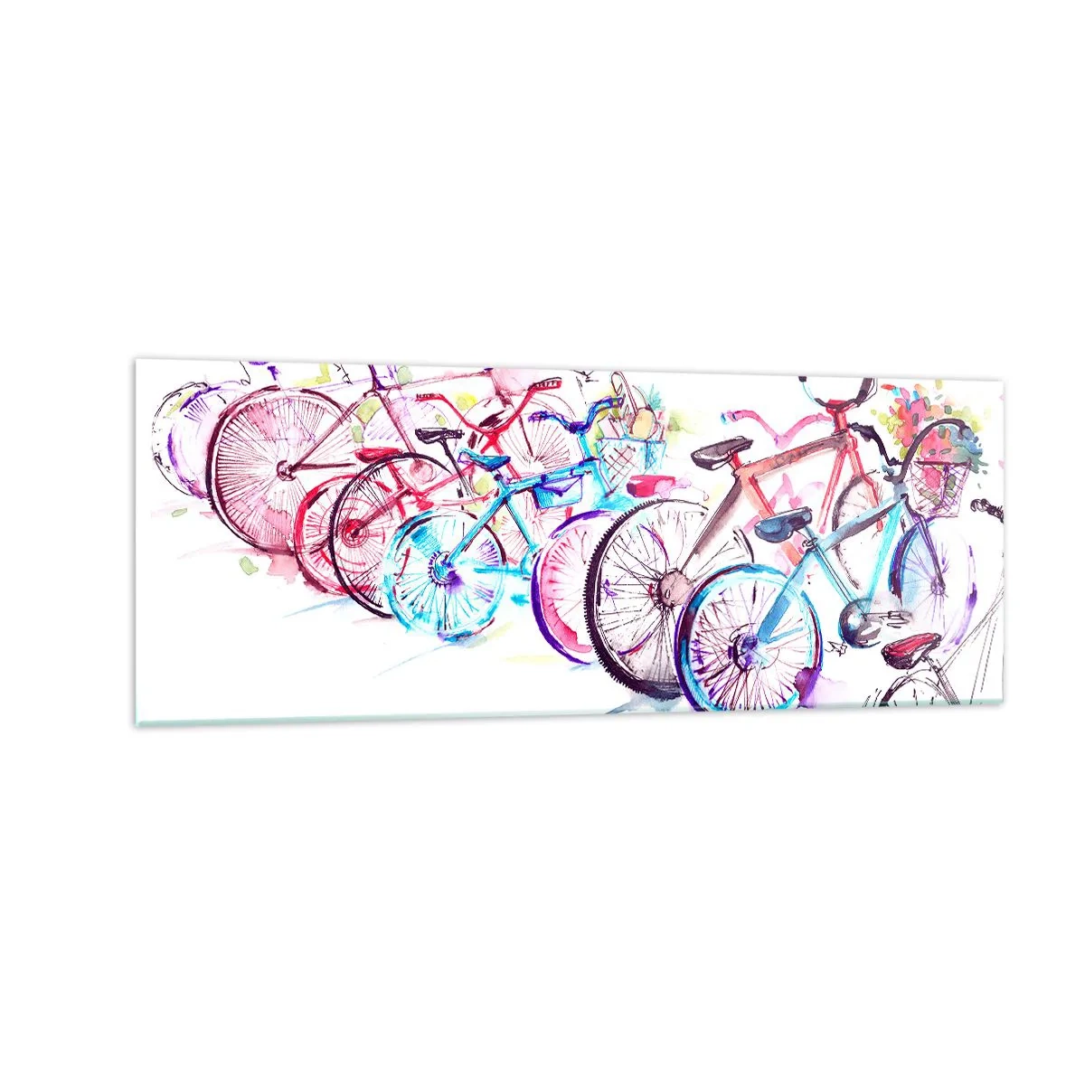 Billede på glas - Antimoto klubmøde - 140x50 cm