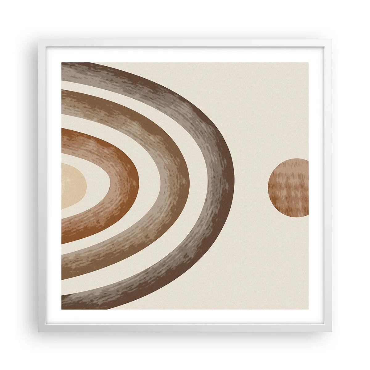 Plakat i hvid ramme - I en galakse langt, langt væk - 60x60 cm