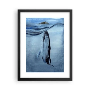 Plakat i sort ramme - To verdener i nord - 30x40 cm