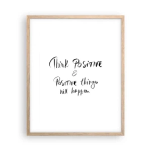 Plakat i ramme af lyst egetræ - Hvordan skal man leve? - 40x50 cm