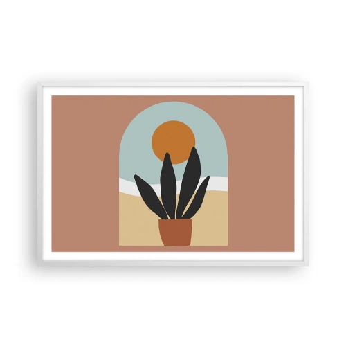 Plakat i hvid ramme - Små glæder - 91x61 cm