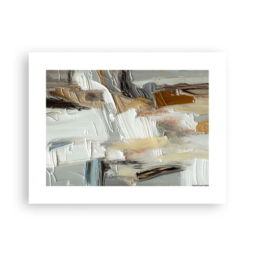 Plakat - Farverige lagdelinger - 40x30 cm