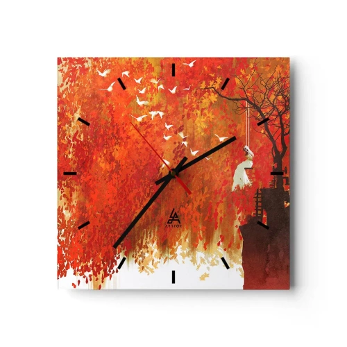 Vægur, Uret - Vil han flyve med dem? - 30x30 cm