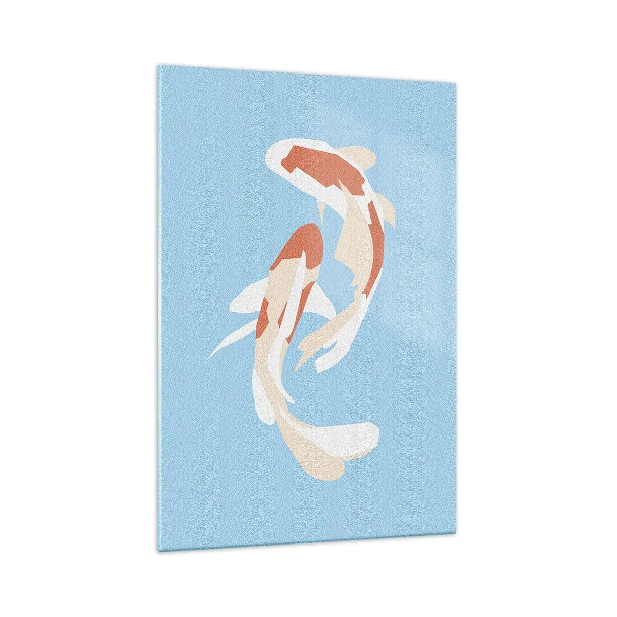 Billede på glas - Spontan synkroniseret svømning - 70x100 cm