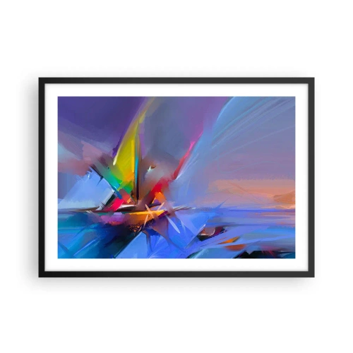 Plakat i sort ramme - Propeller som en fugl - 70x50 cm