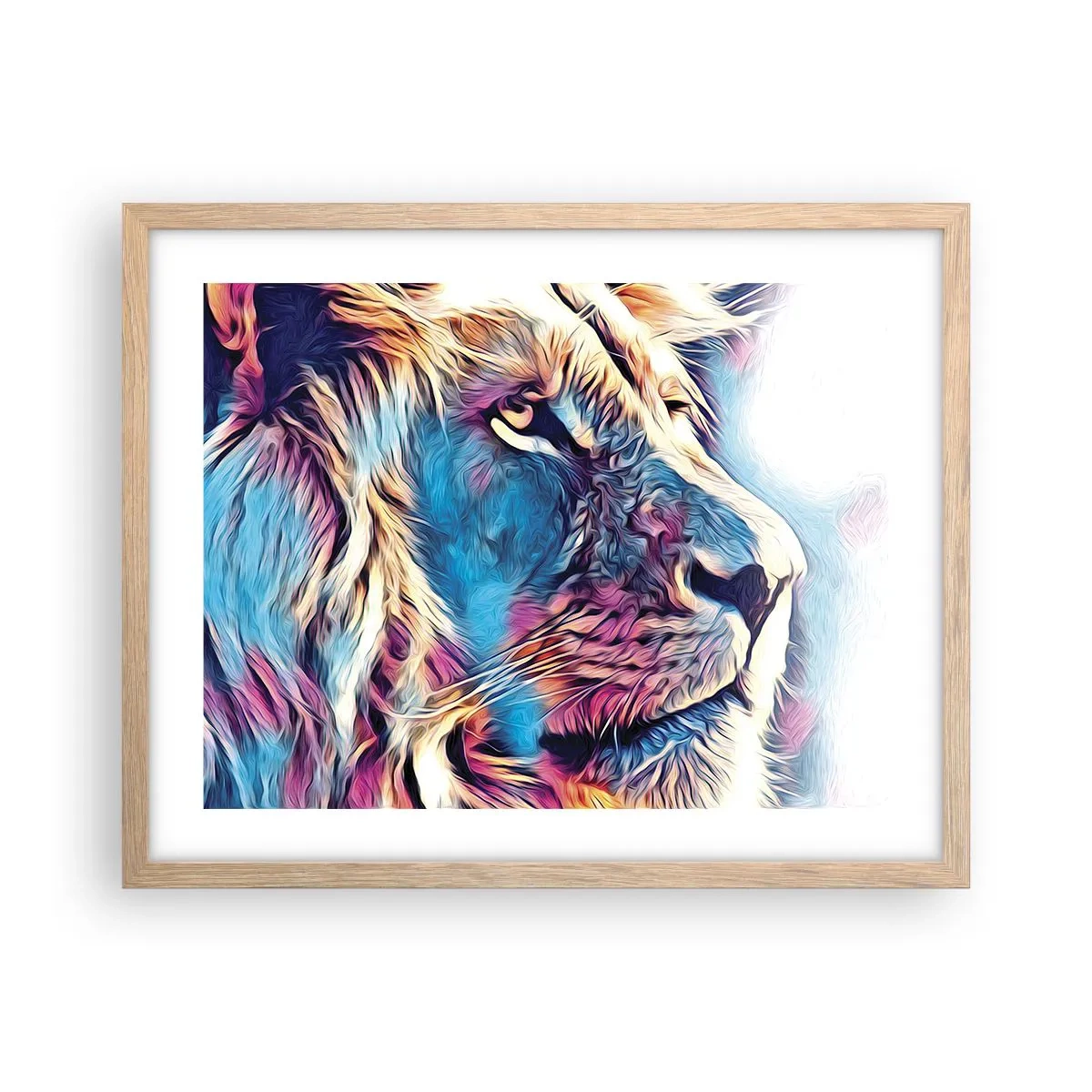 Plakat i ramme af lyst egetræ - Naturens visdom - 50x40 cm