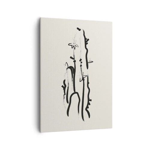 Lærredstryk - Billede på lærred - Blomstrende urt - 50x70 cm