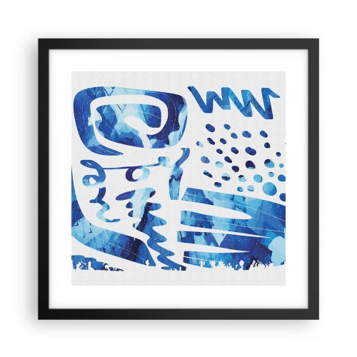 Plakat i sort ramme - Tilbage til rødderne - 40x40 cm