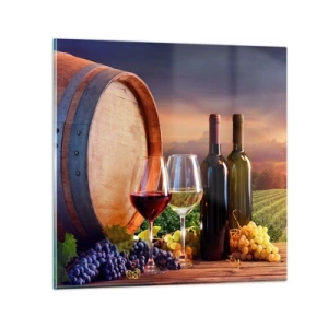 Billede på glas - Livet har smag her - 60x60 cm