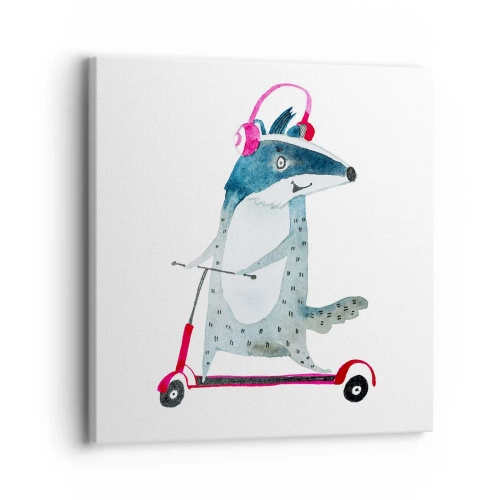 Lærredstryk - Billede på lærred - Grævlingens glæder - 30x30 cm