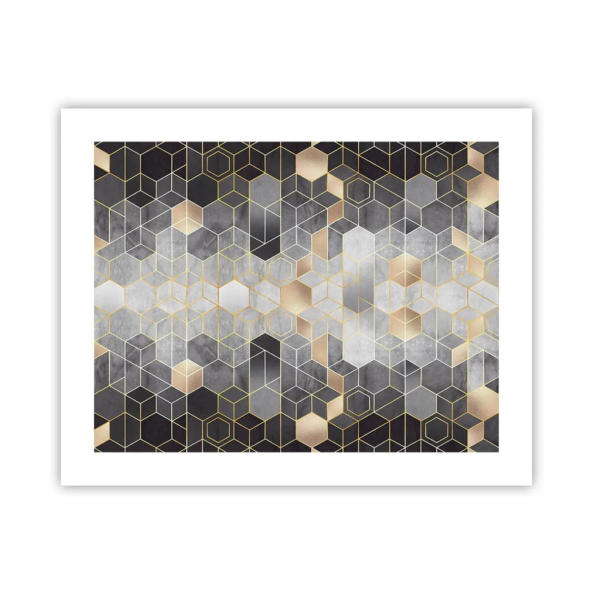 Plakat - Sammensætning af diamanter - 50x40 cm