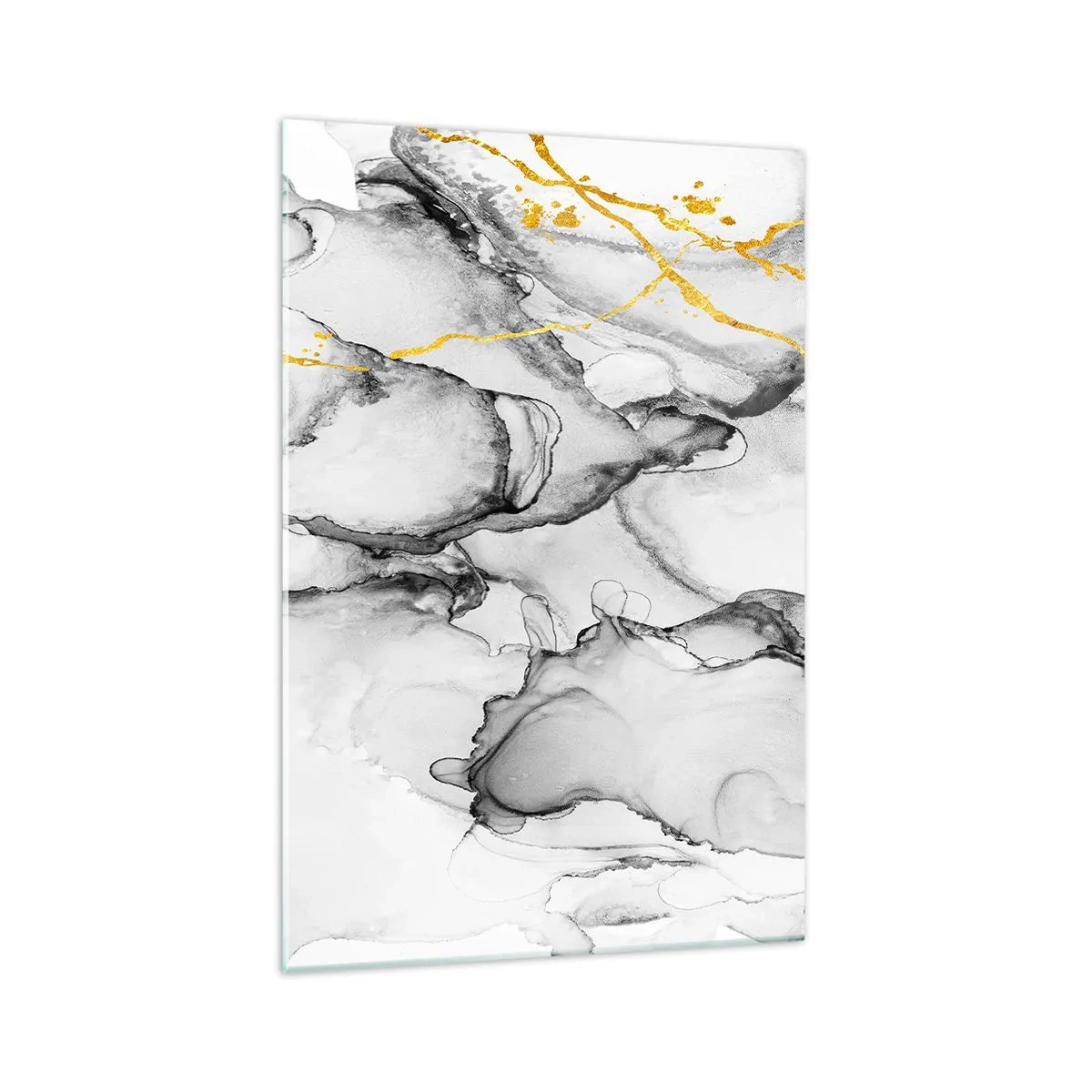 Billede på glas - Sammensætning med guldmotiv - 70x100 cm