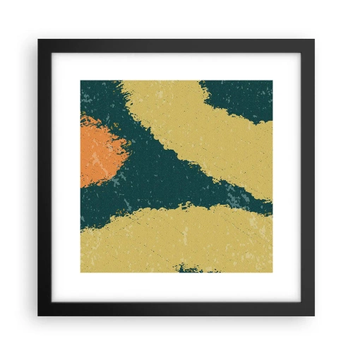 Plakat i sort ramme - Abstraktion - i slowmotion - 30x30 cm