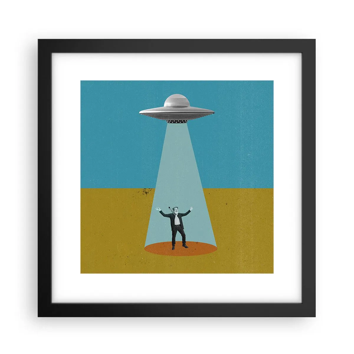 Plakat i sort ramme - Et tæt møde - 30x30 cm