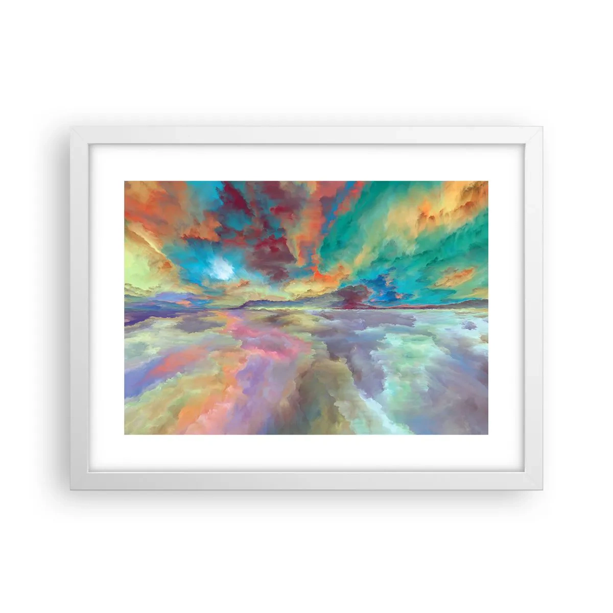 Plakat i hvid ramme - To himle - 40x30 cm