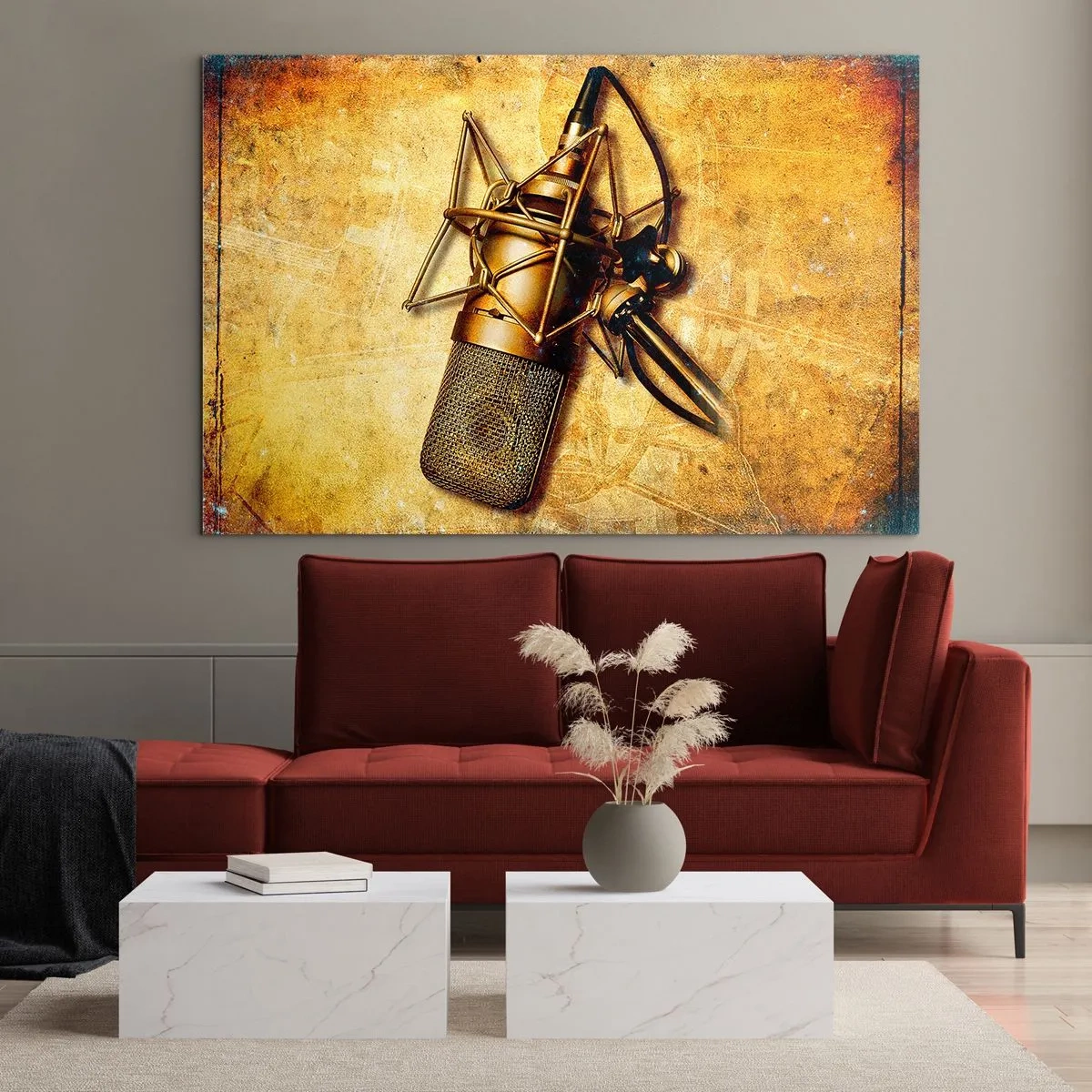 Billede på glas - Radioens gyldne år - 120x80 cm