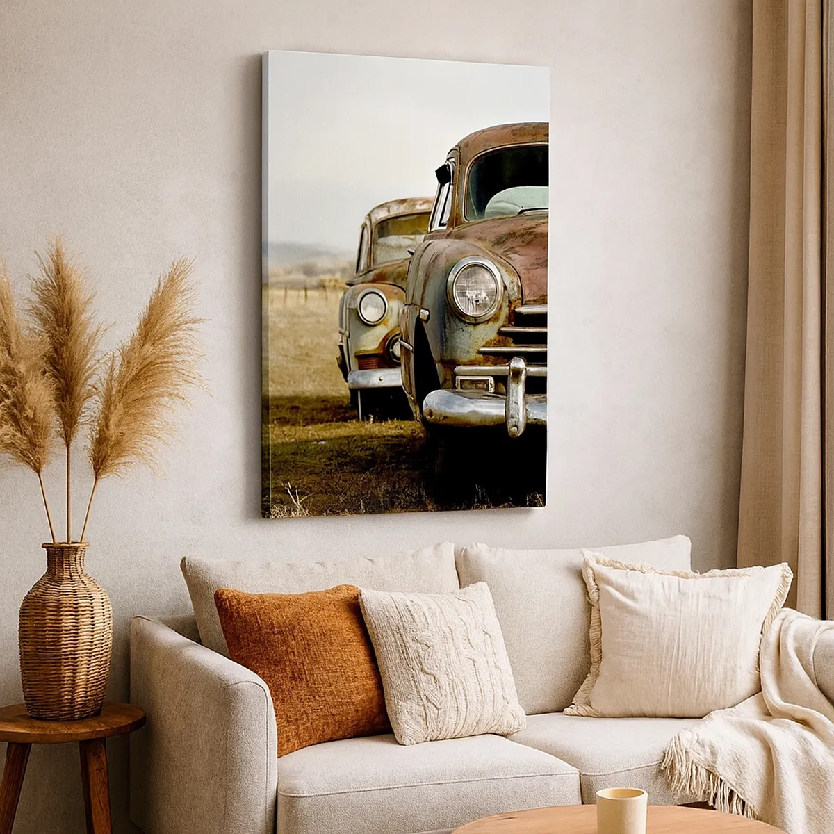 Lærredstryk - Billede på lærred - Et velfortjent hvil - 50x70 cm