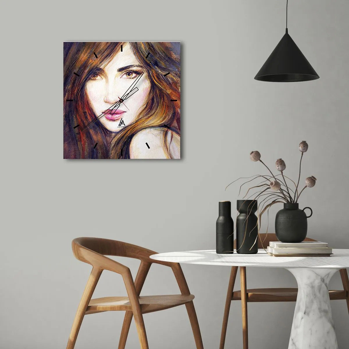 Vægur, Uret - En øre for dine tanker - 40x40 cm