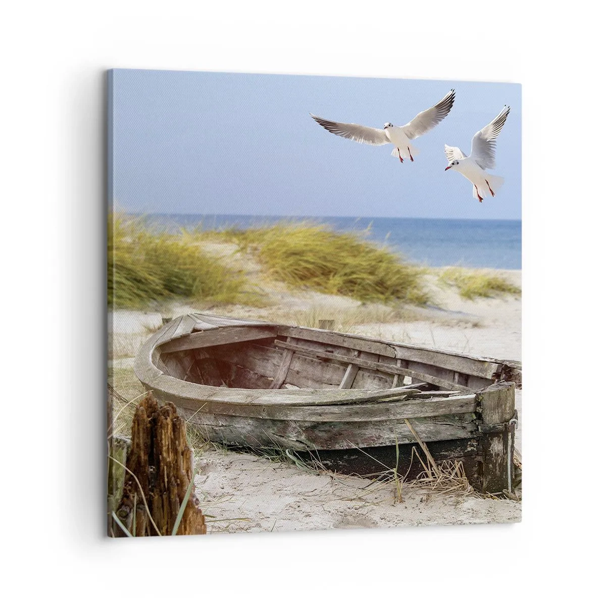 Lærredstryk - Billede på lærred - Badet i vinden - 60x60 cm