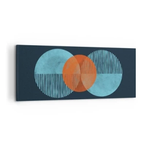 Lærredstryk - Billede på lærred - Symmetrisk sammensætning - 100x40 cm