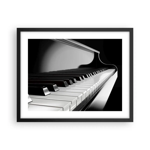 Plakat i sort ramme - Harmoni af former og farver - 50x40 cm