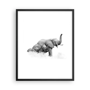 Plakat i sort ramme - En, to, tre - 40x50 cm