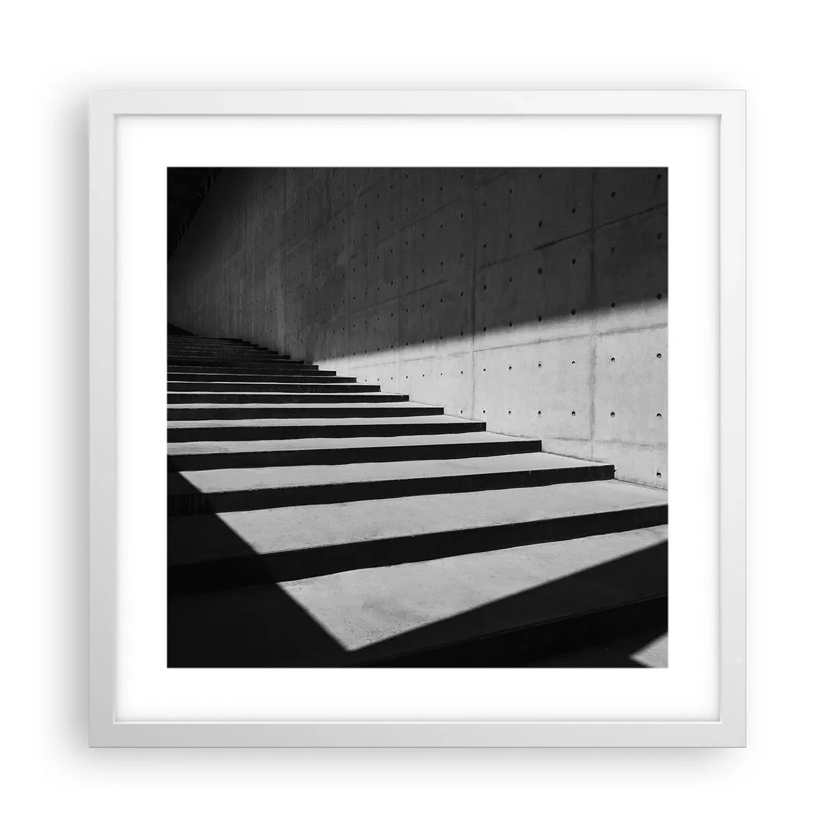 Plakat i hvid ramme - Modernismens rå skønhed - 40x40 cm