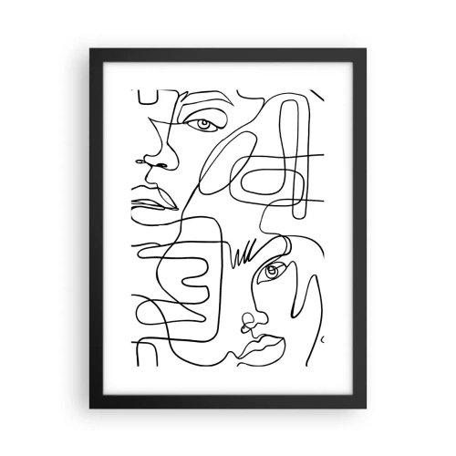 Plakat i sort ramme - I sammenfiltrede følelser - 30x40 cm