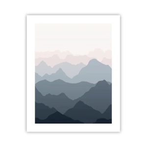 Plakat - Bølger af bjerge - 40x50 cm