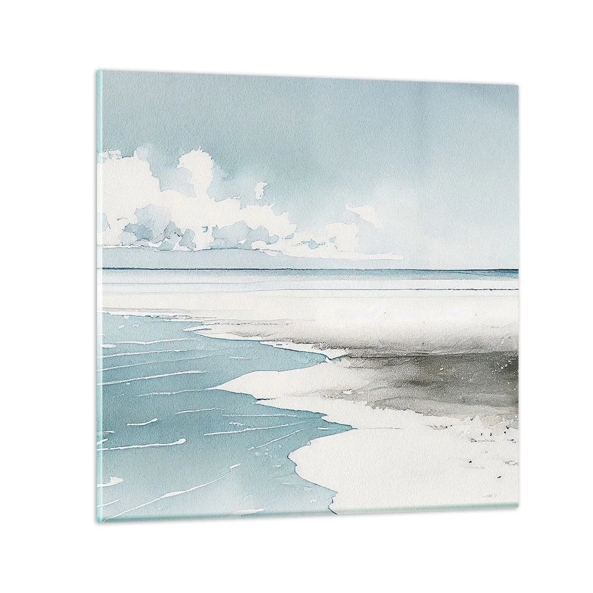Billede på glas - Blidt tidevand - 30x30 cm