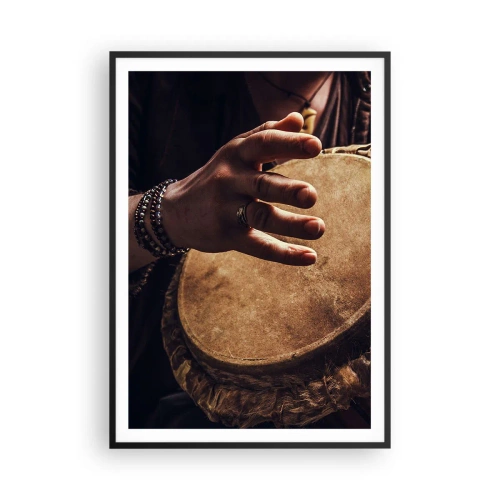 Plakat i sort ramme - I hjertets rytme - 70x100 cm