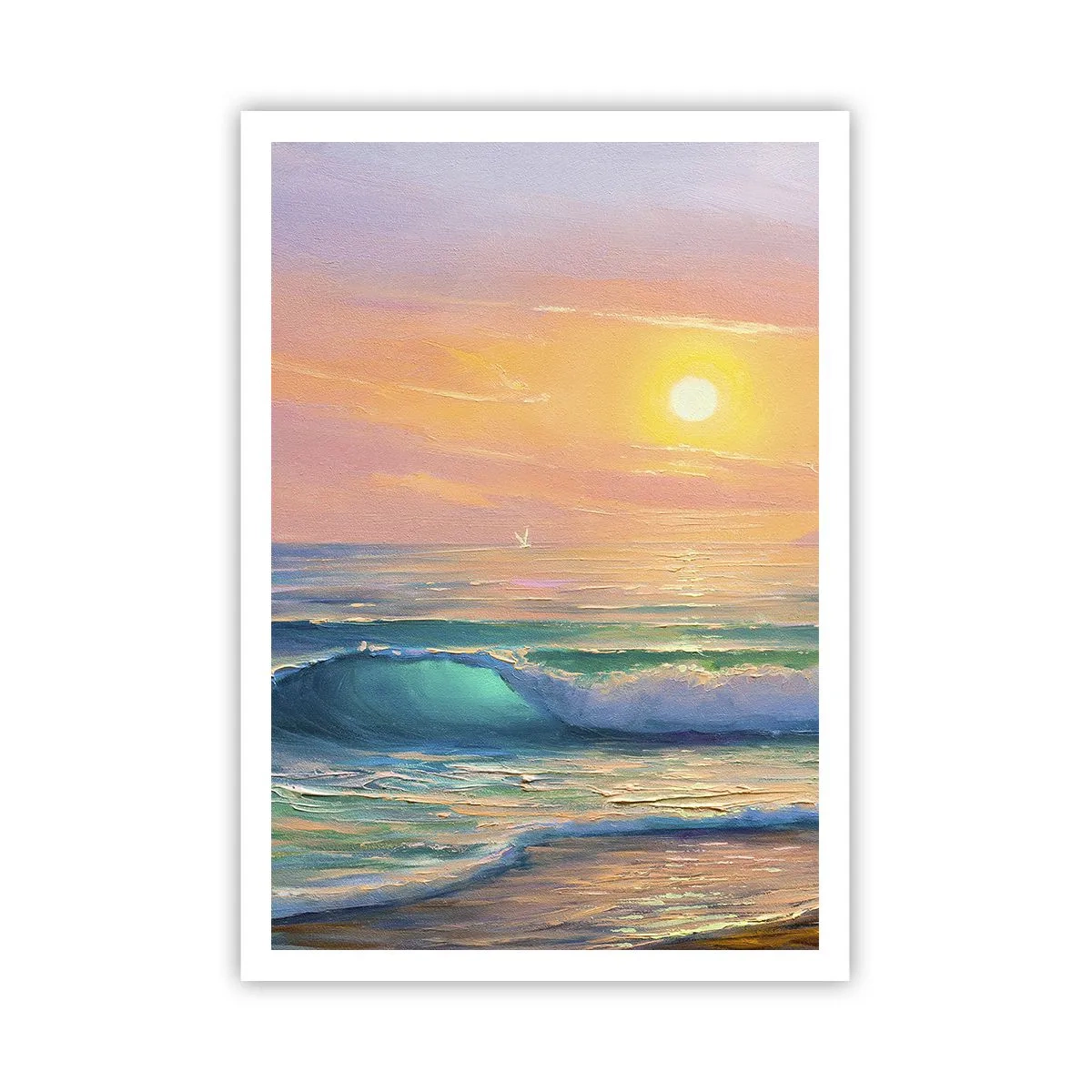 Plakat - Bølgernes turkisfarvede sang - 70x100 cm