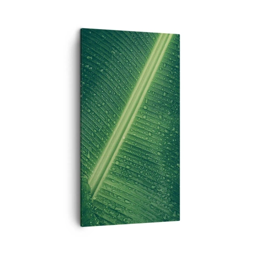 Lærredstryk - Billede på lærred - Grøn struktur - 45x80 cm