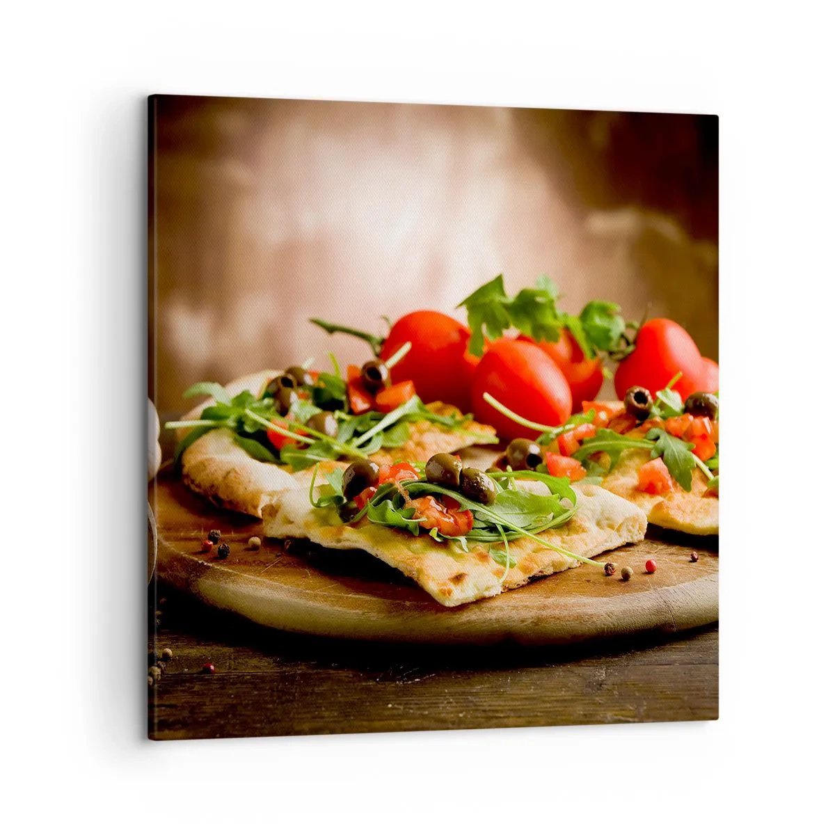 Lærredstryk - Billede på lærred - Direkte fra ovnen og fra haven - 50x50 cm