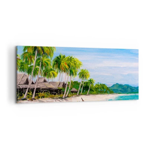 Lærredstryk - Billede på lærred - En eksotisk drøm - 100x40 cm