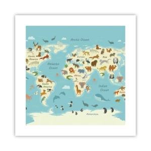 Plakat - Gode naboer - 40x40 cm