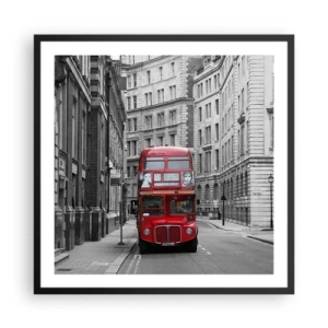 Plakat i sort ramme - Hverdagen behøver ikke at være grå - 60x60 cm