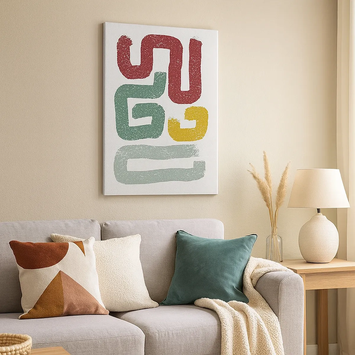 Lærredstryk - Billede på lærred - På et ukendt sprog - 50x70 cm