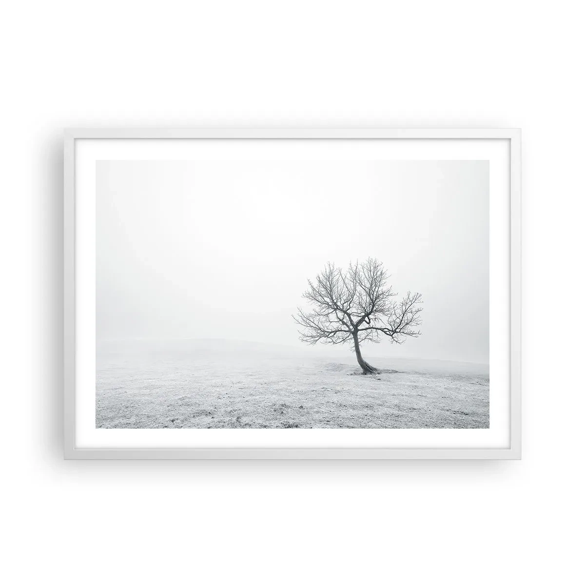 Plakat i hvid ramme - Mod intetheden - 70x50 cm