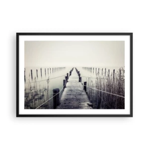 Plakat i sort ramme - Fordyb dig i fred - 70x50 cm