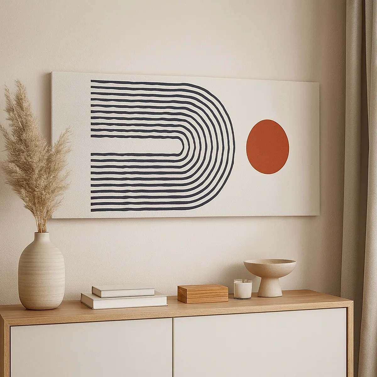 Lærredstryk - Billede på lærred - Magnetisme af former og farver - 30x30 cm