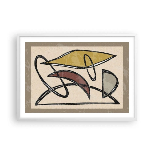 Plakat i hvid ramme - Vertikaler og niveauer - 70x50 cm