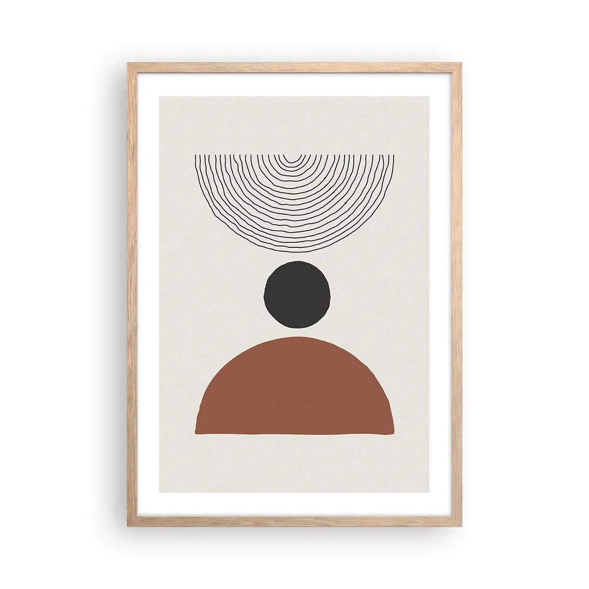 Plakat i ramme af lyst egetræ - I rampelyset - 50x70 cm