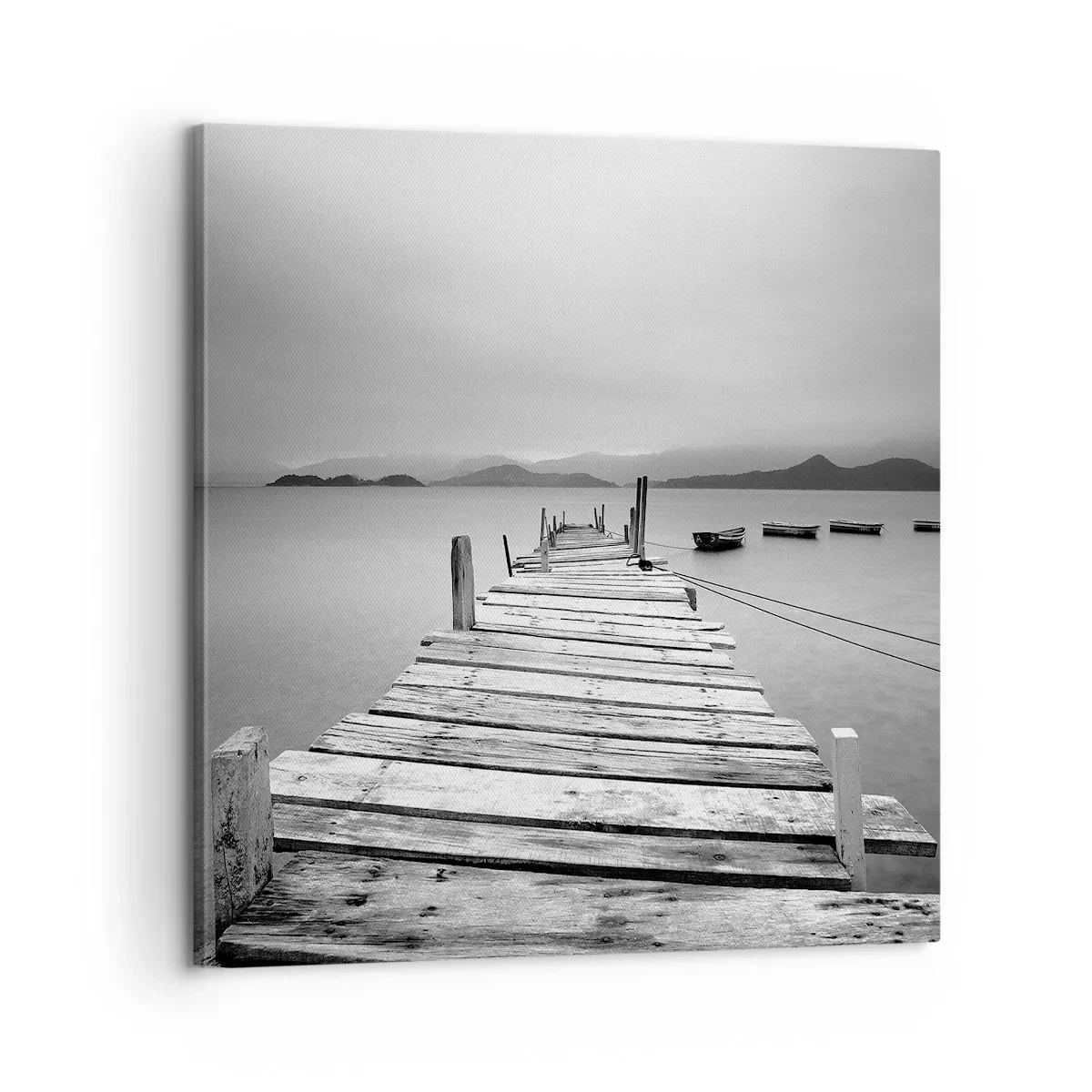 Lærredstryk - Billede på lærred - Ud over bjergene, hinsides havene - 60x60 cm