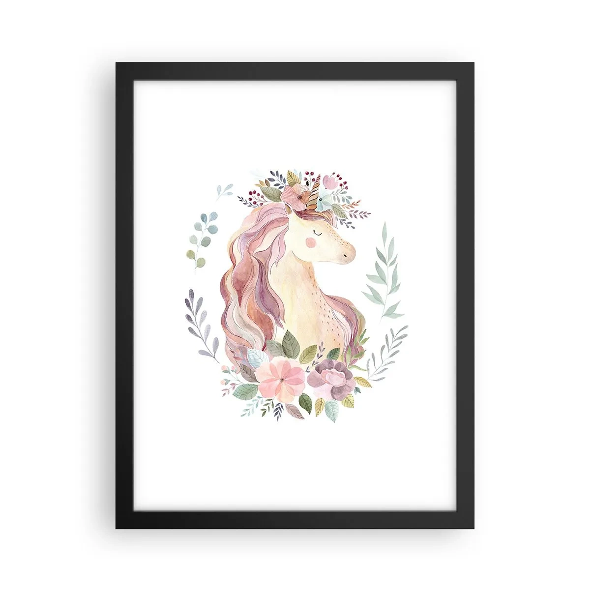 Plakat i sort ramme - En invitation til eventyrets verden - 30x40 cm