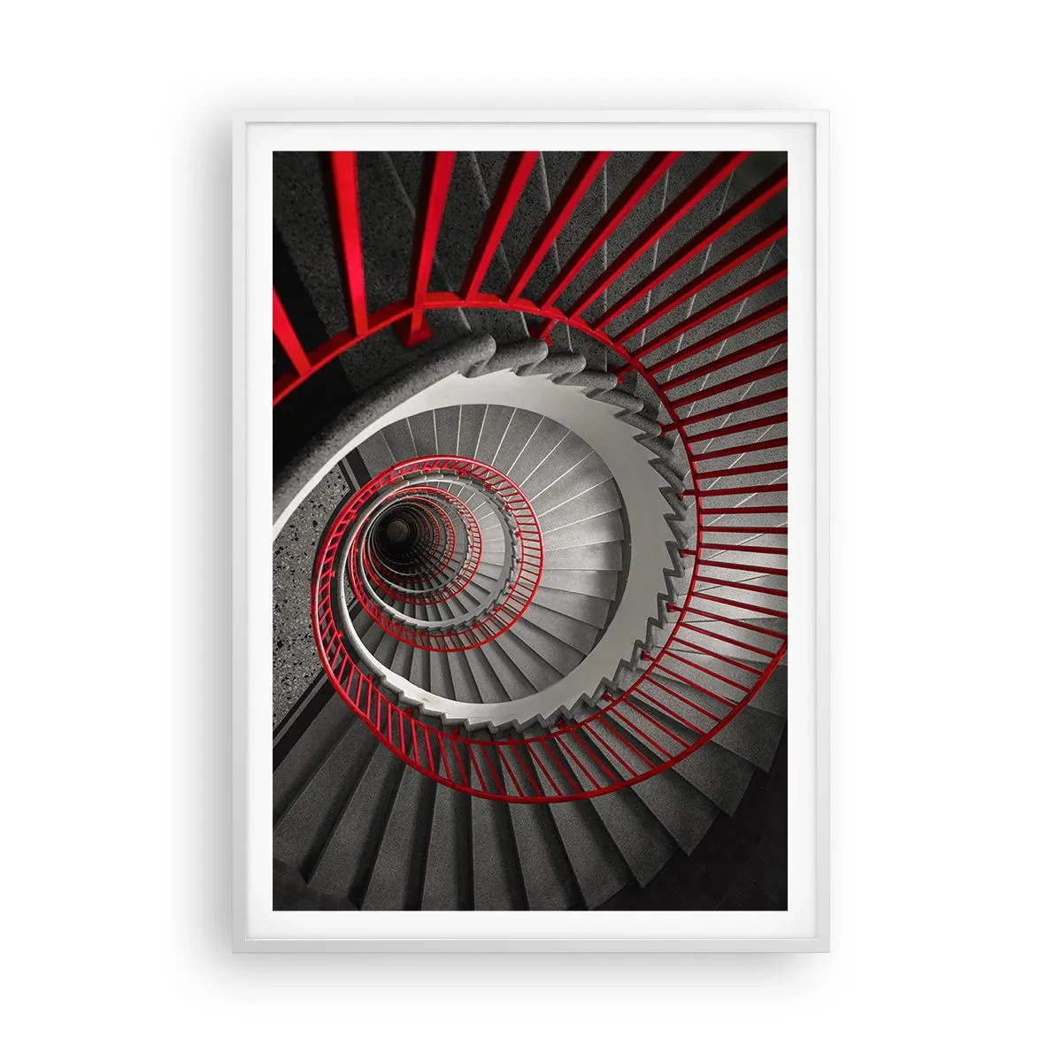 Plakat i hvid ramme - Arkitektoniske lege - 70x100 cm